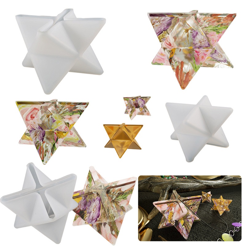 Khuôn Silicone Hình Lục Giác / Ngôi Sao Treo Tường Trang Trí