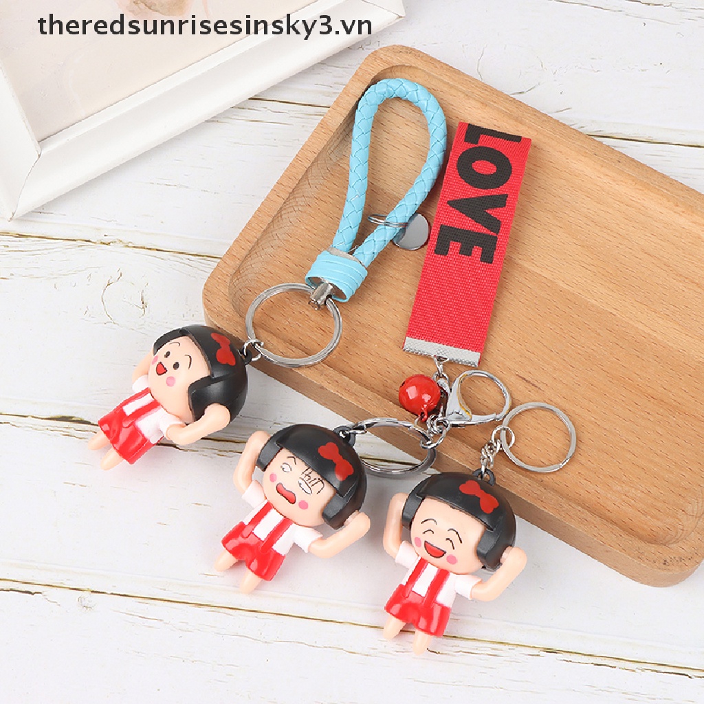 Móc Khóa Gắn Mặt Hình Cô Gái Hoạt Hình Thay Đổi Khuôn Mặt Dễ Thương Charms