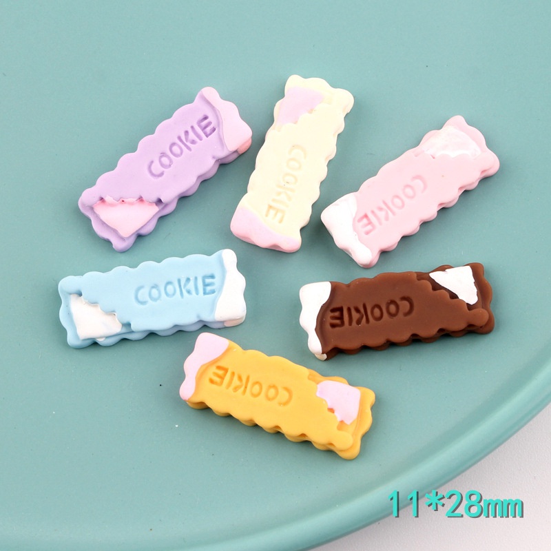 Set 10 phụ kiện trang trí điện thoại hình bánh quy sô cô la bằng nhựa resin