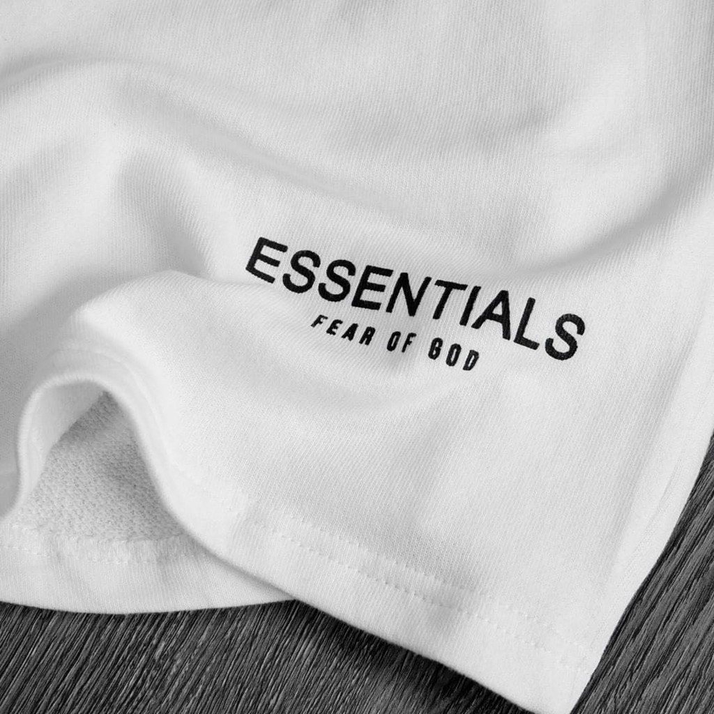 Áo Polo cộc tay Essentials, đồ bộ quần áo mùa hè cotton nam nữ unisex