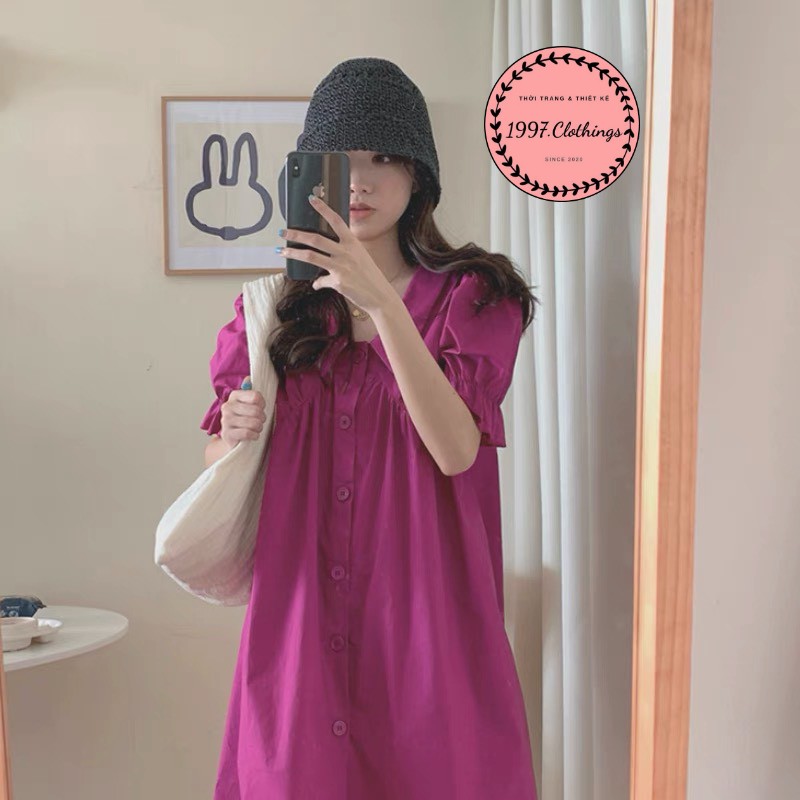 Set váy đôi cho mẹ và bé gái màu hồng Pink Váy suông form rộng Mẫu mới 2021