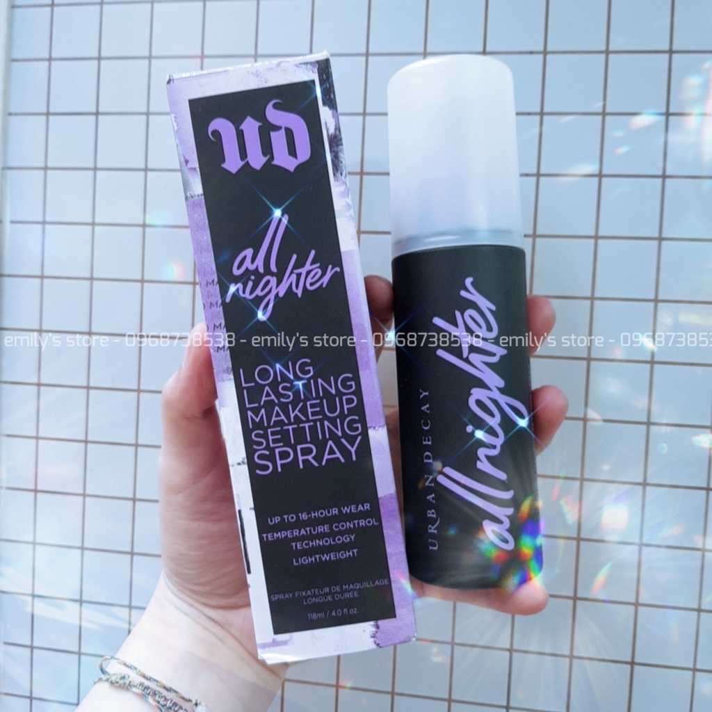 (Mẫu mới) XỊt giữ make up Urban Decay All Nighter Setting Spray phù hợp mọi loại da | WebRaoVat - webraovat.net.vn