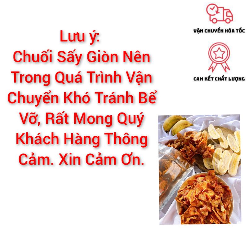 Chuối Sấy Gia Lai Giòn, Không Đường, Vị Ngọt Tự Nhiên, Đồ Ăn Vặt Thơm Ngon
