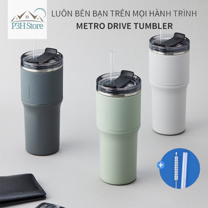Bình giữ nhiệt Lock&amp;Lock Metro Drive 650ml thiết kế riêng cho ngưới lái xe - LHC4277S