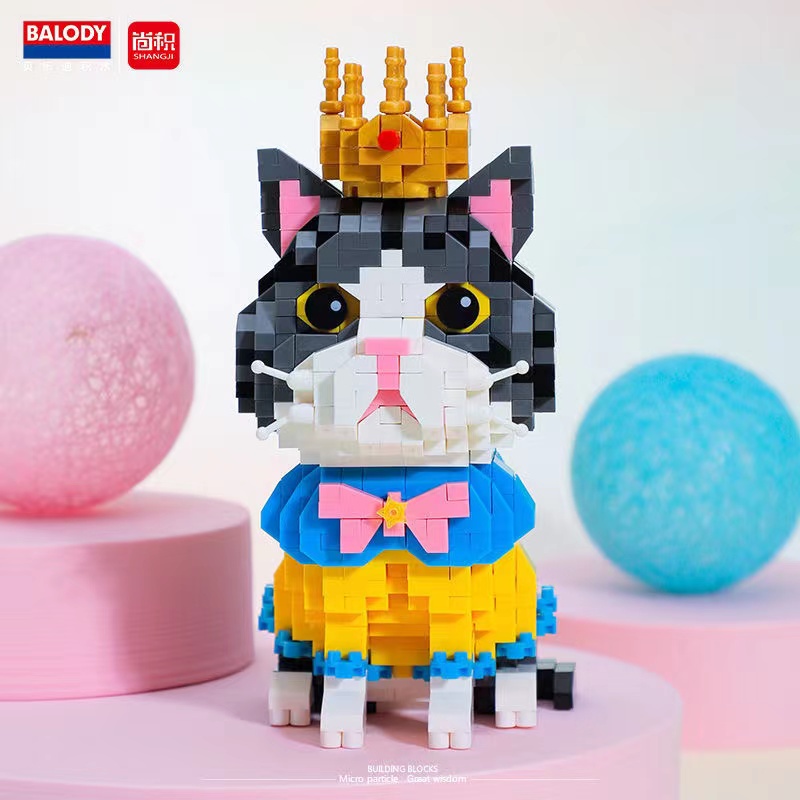 Đồ Chơi Lắp Ráp Hình Chú Mèo Đáng Yêu Hỗ Trợ Giáo Dục Bé