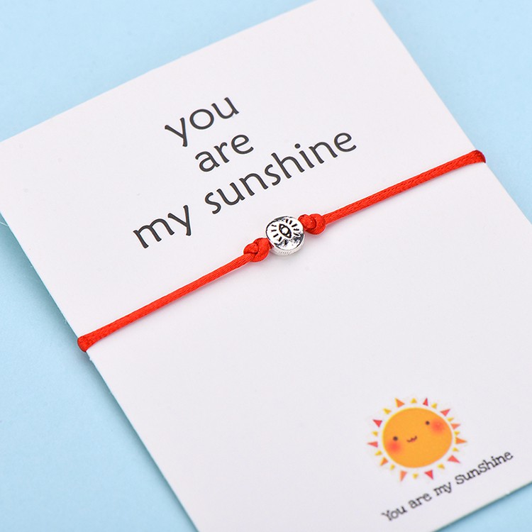 Vòng Đeo Tay Mặt Thẻ Bài You Are My Sunshine Thời Trang Đơn Giản