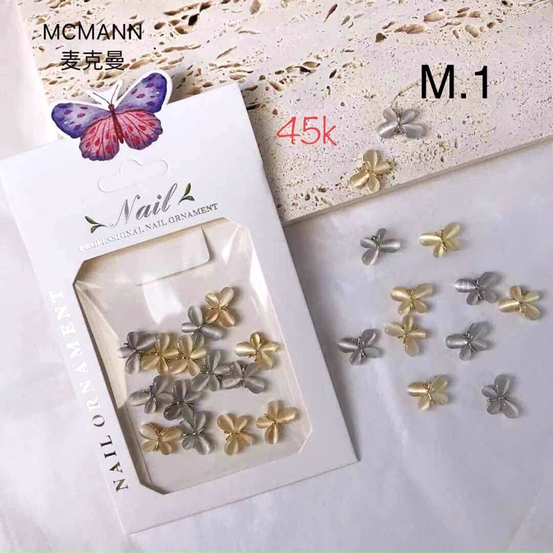 Charm gấu, nơ, bướm, nơ đá trang trí móng, phụ kiện nail