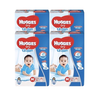 4 tã dán bỉm dán huggies m48 6-11kg 48 miếng