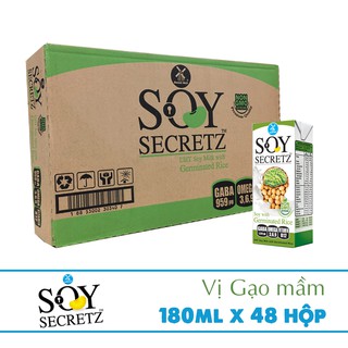 Thùng 48 Hộp Sữa Đậu Nành Với Gạo Mầm Soy Secretz (180ml / Hộp)