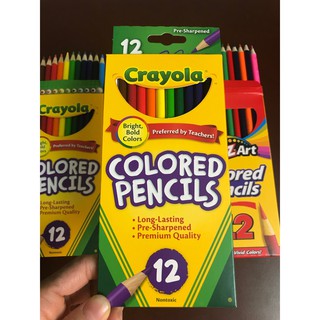 Bút chì màu Crayola, Cra-Z-Art 12 màu, 24 màu nét màu chuẩn, chịu lực mạnh, ít gãy( Mỹ)