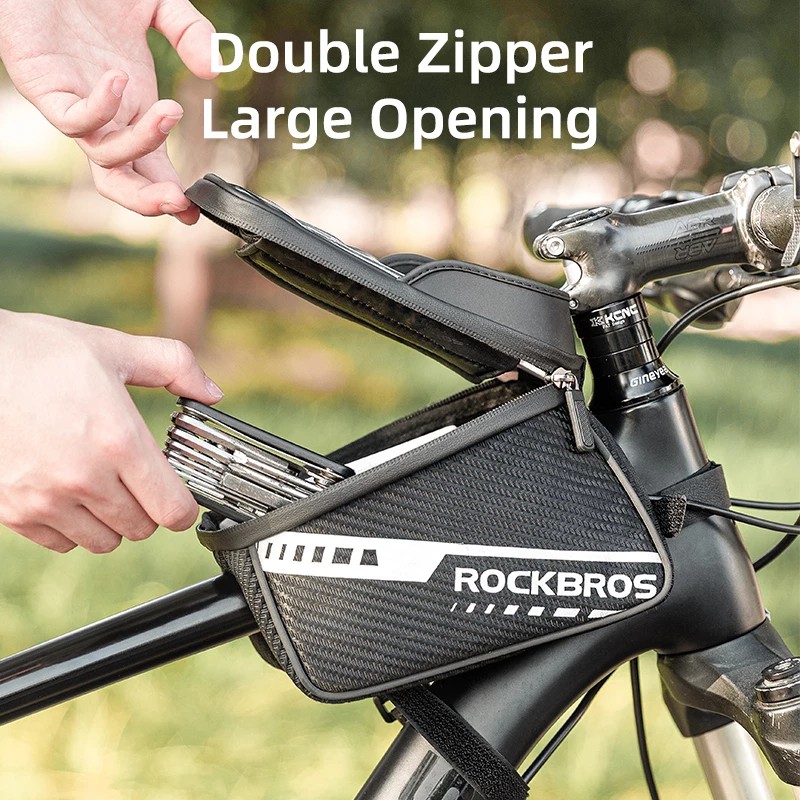 Túi đựng đồ dùng ROCKBROS 1L gắn sườn xe đạp tiện lợi túi xe đạp