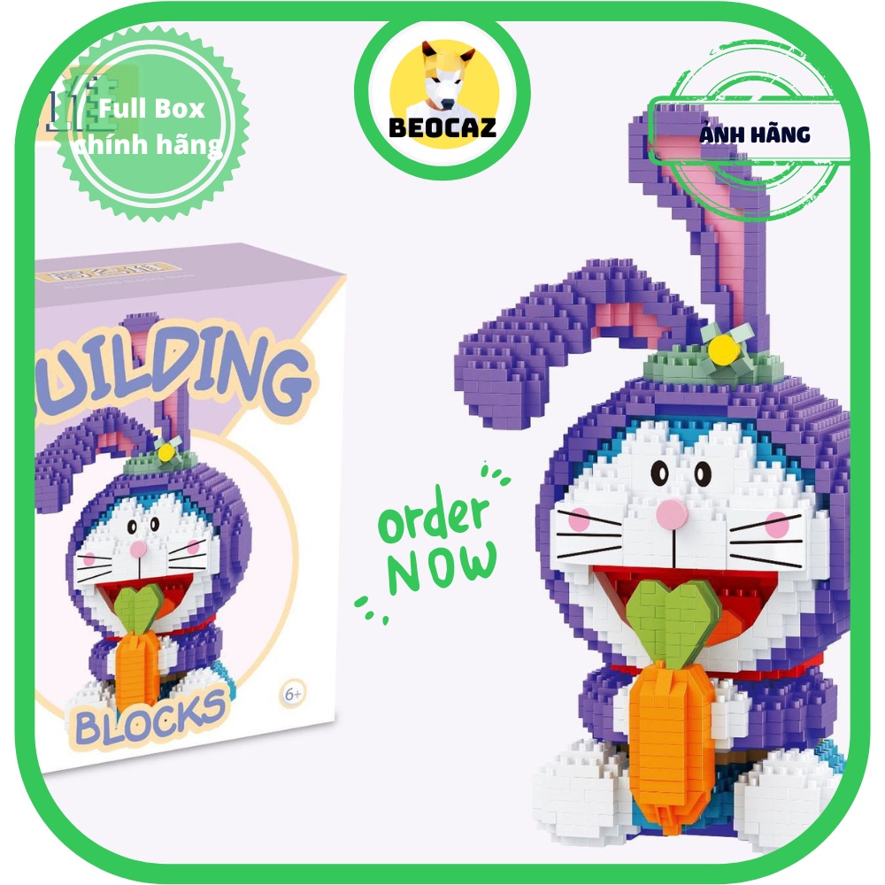 Mô hình Doraemon Mon Ú Mèo Máy dễ thương bộ lắp ghép ông già Noel Santa Halloween Tết Tiệm đồ chơi Beocaz