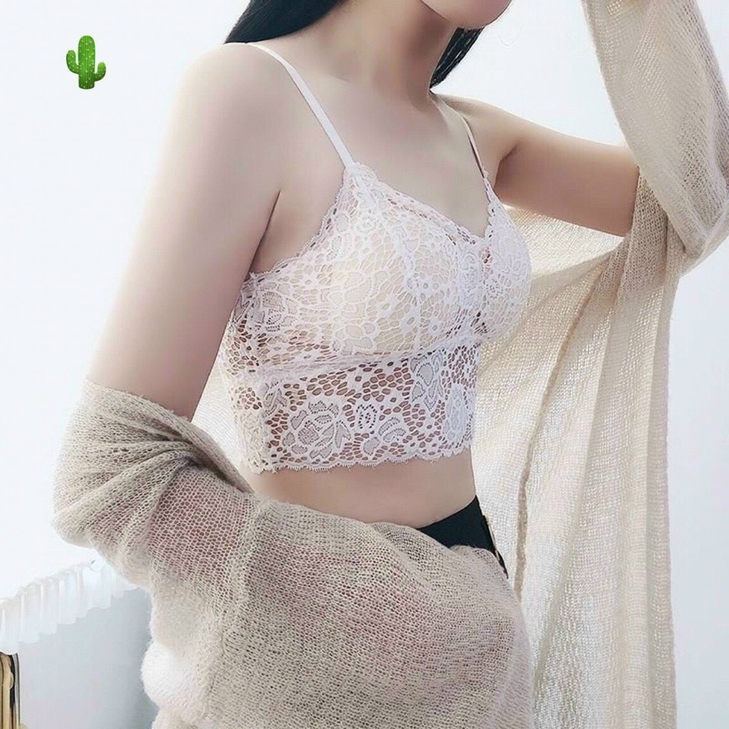 Áo 2 dây bra ren có mút cực sexy , chất ren mềm mịn ( ảnh thật )