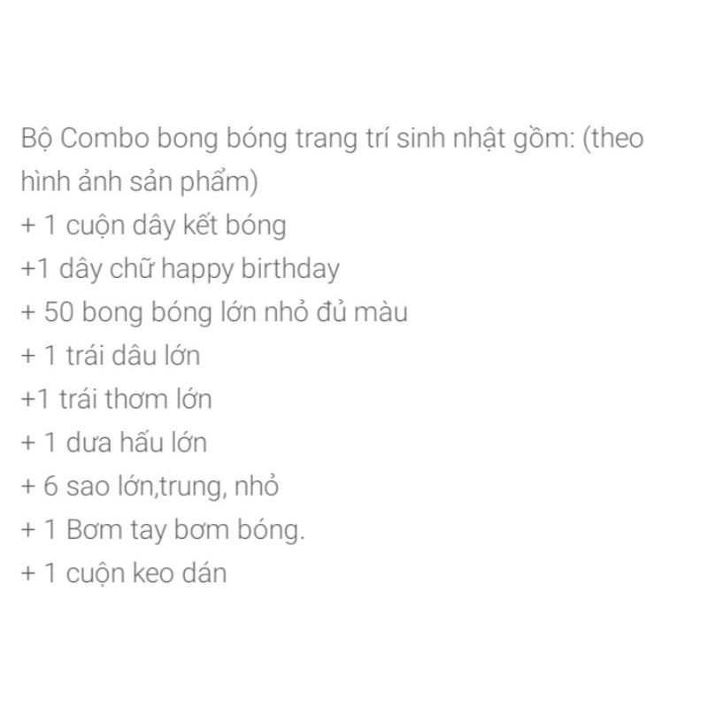 SET BÓNG TRANG TRÍ CHỦ ĐỀ TRÁI CÂY