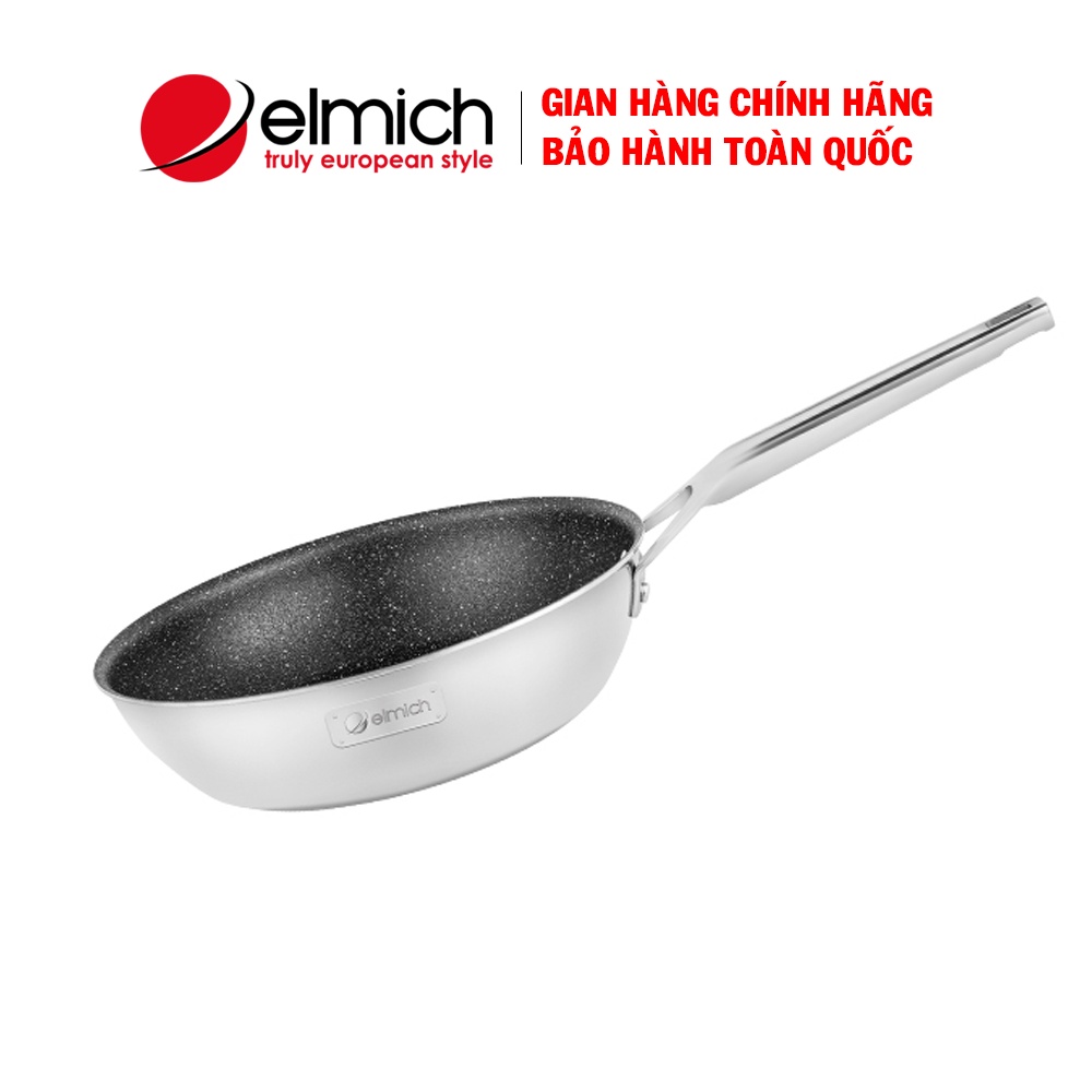 Chảo chống dính inox liền khối Elmich Trimax CZ EL-3836, Đường kính 24 cm, Sử dụng được mọi loại bếp