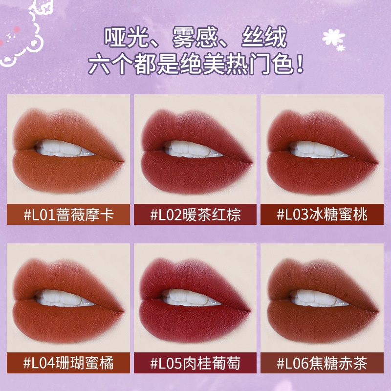 Son môi VIBELY chất lì mềm mại dưỡng ẩm thiết kế hình gấu dễ thương