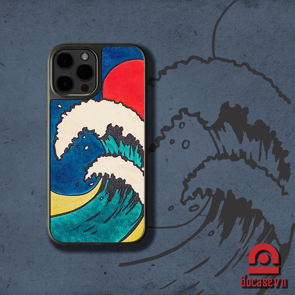 Ốp da Đỏ Case - BST Ngũ Hành - Thủy - Ốp iphone/samsung - Docase.vn