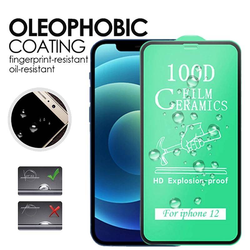 Kính Cường Lực 100D Bảo Vệ Màn Hình Điện Thoại iPhone 13 12 11 Pro MAX Mini X XS MAX XR iPhone SE 2022 2020 6 6S 7 8 Plus
