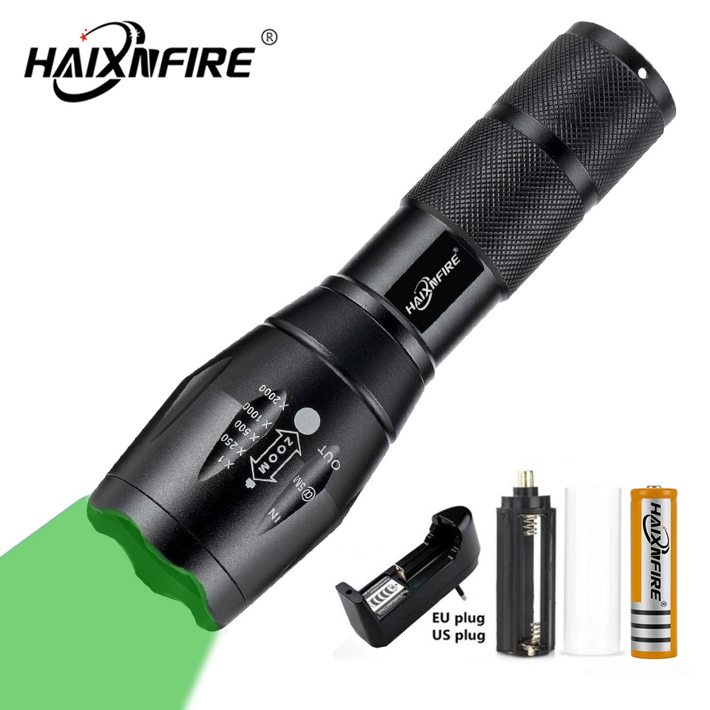 Haixnfire  G700 Đèn Pin LEDánh sáng xanh lục chất lượng cao
