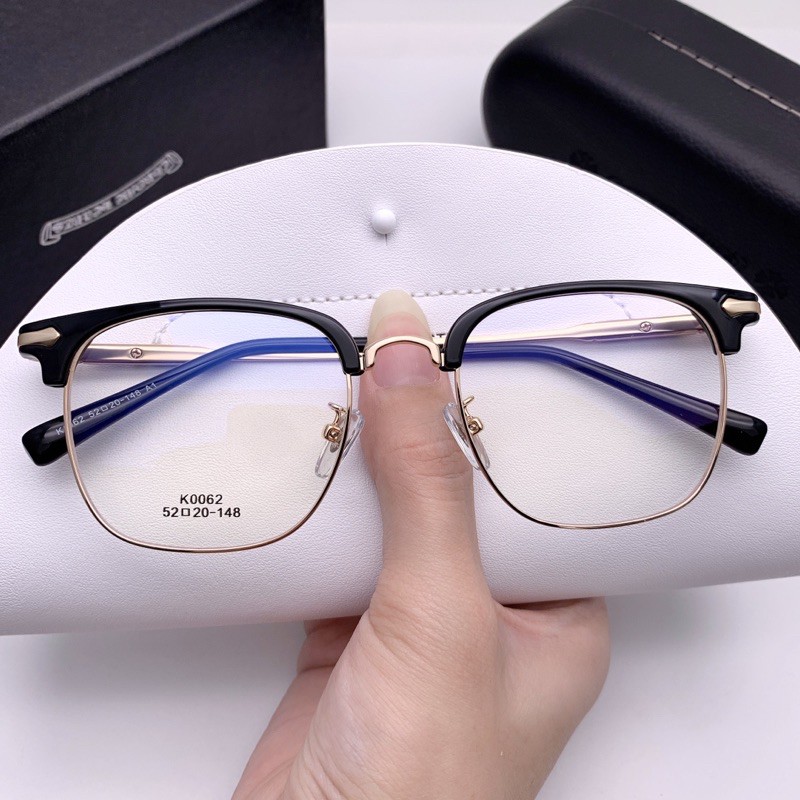 Gọng kính cận cao cấp Chrome heart K0062 dáng vuông cổ điển