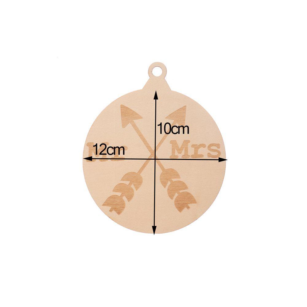 Set 3 Phụ Kiện Treo Trang Trí Cây Thông Noel Bằng Gỗ DIY