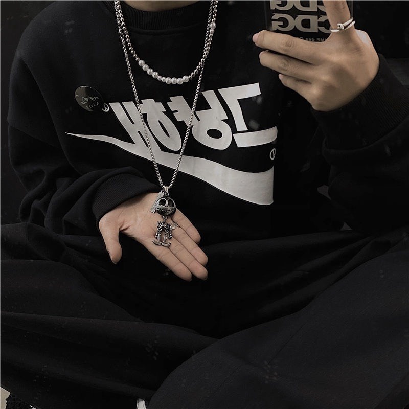 Dây Chuyền Vòng Cổ Nam Chuỗi Trơn Cuban Basic Thời Trang Ngầu Hiphop Titan Đẹp Không Gỉ Mặt Hình Người Ngoài Hành Tinh