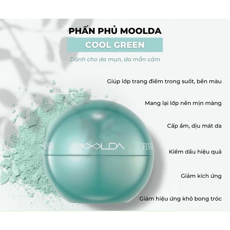 Phấn phủ kiềm dầu Moolda Finish powder