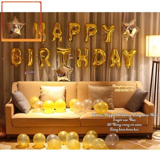 [Rẻ Vô Đich] [Tặng kèm bơm keo và số tuổi, nhắn cho shop chọn số] Set bóng trang trí sinh nhật lãng mạng mẫu HOT