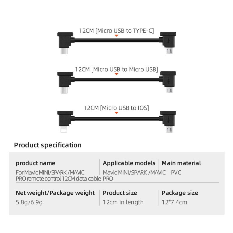 Dây Cáp Dữ Liệu OTG Cho DJI Mavic 2 / Mini / SE / Pro / Air / Spark Drone