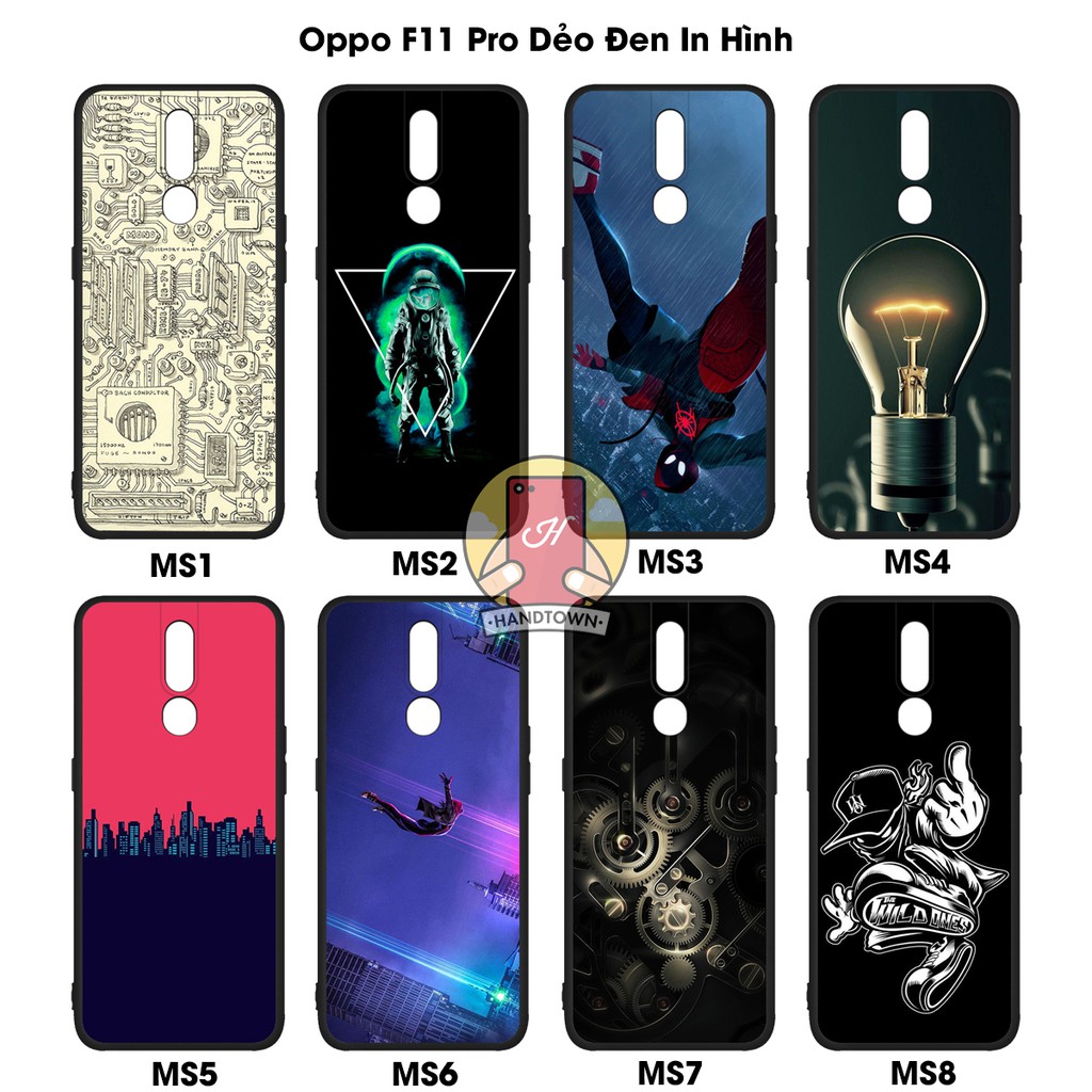 Ốp lưng Oppo F11 Pro dẻo đen in hình