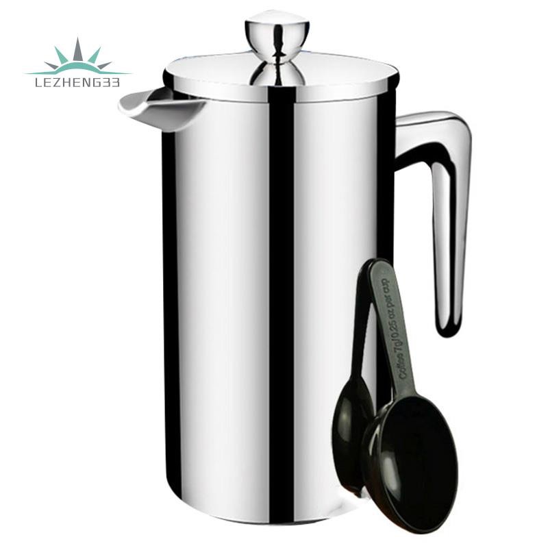 Bình Pha Cà Phê Bằng Thép Không Gỉ 1000ml