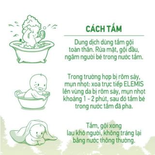 Combo 3 chai tắm gội thảo dược elemis 200ml cho bé