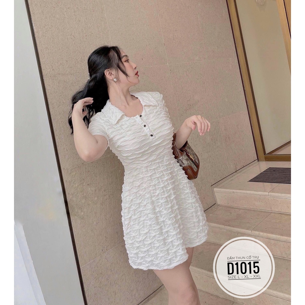 BIGSIZE Đầm thun cổ trụ D1015
