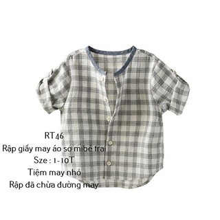 RT46_Rập giấy may áo sơ mi bé trai