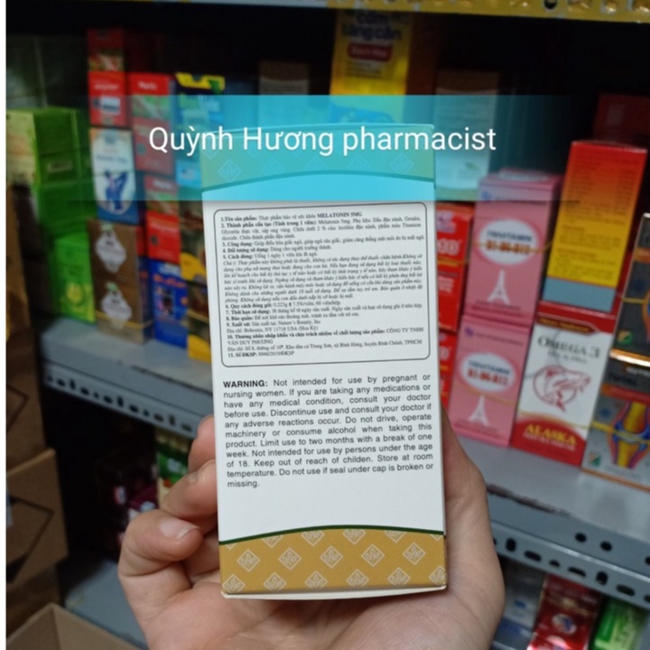 Viên uống MELATONIN 5mg của Nature's Bounty lọ 60 viên hỡ trợ cải thiện giấc ngủ.
