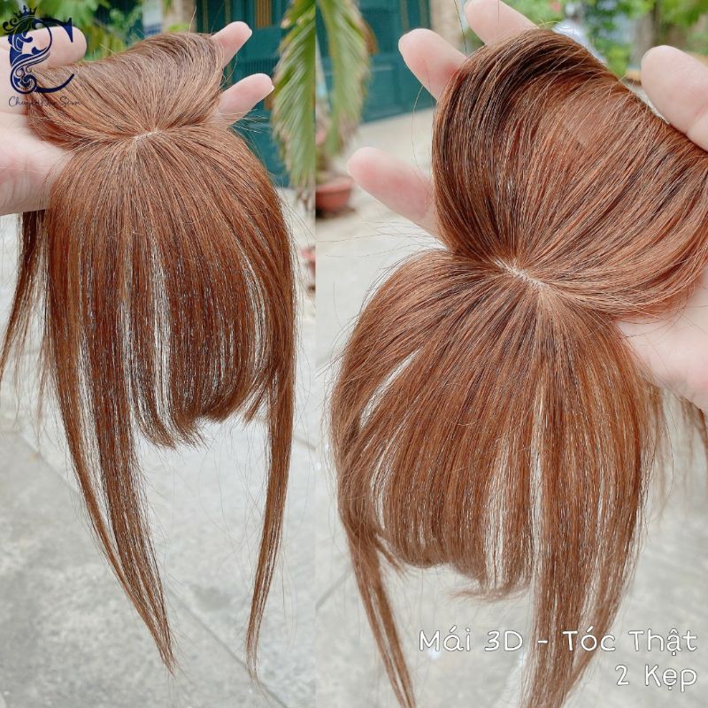 [Mã FAMARAL2 giảm 10K đơn 50K]tóc thật 100% mái che hói 3d mái dày loại 2 kẹp freeship 50k❤ hàng cao cấp