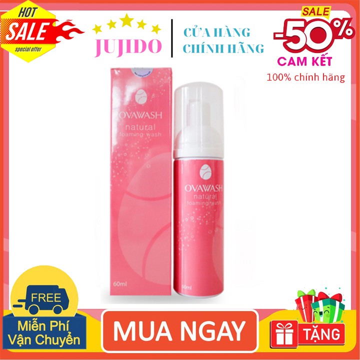 Dung Dịch Vệ Sinh Phụ Nữ OVAWASH 60ml Dưỡng Da, Giảm Mùi, Ngứa Vùng Kín