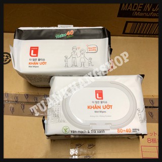 LOTTE - Khăn Giấy Ướt Gia Đình 120 Tờ Yến Mạch Trà Xanh