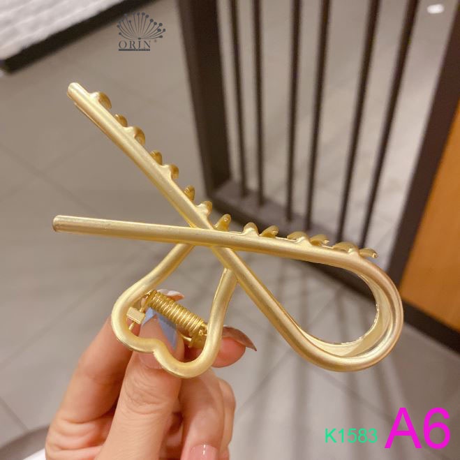 Kẹp tóc càng cua Hàn Quốc nữ đẹp hot trend kim loại cỡ size lớn Orin K1583