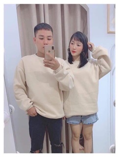 Áo nỉ bông cổ tròn