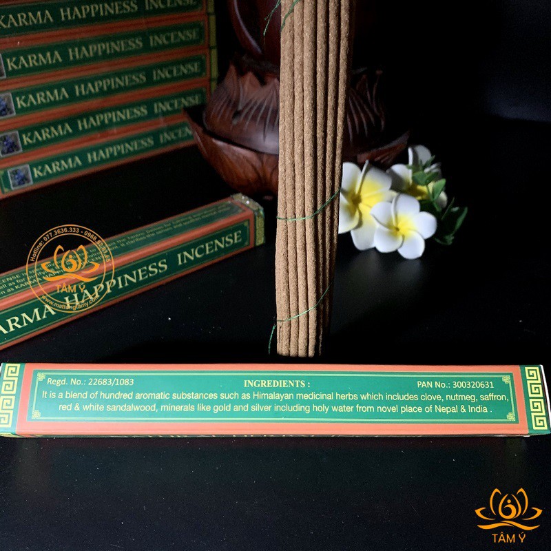 Nhang/hương KARMA HAPPINESS bản hộp cứng và Karma Happiness Green Tara bản vỏ mềm