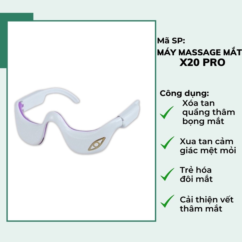 Máy massage mắt GIVE X20-X20 PRO ION ÂM -đẩy tinh chất XOÁ QUẦNG THÂM  BỌNG MẮT-máy massage mặt-mặt nạ mắt-dưỡng da mắt