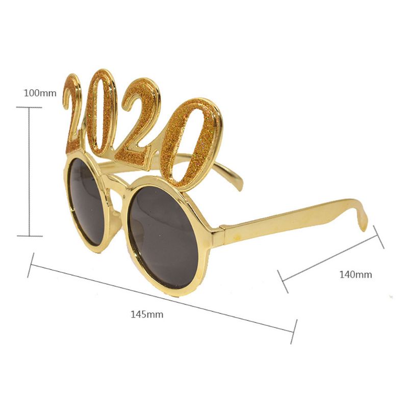 Mắt Kính Phối Kim Tuyến Vui Nhộn Mừng Năm Mới 2020