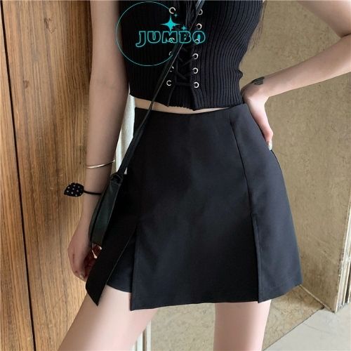 Quần Giả Váy Dáng Chữ A Xẻ Đùi Phong Cách Hàn Quốc - JumBo Store