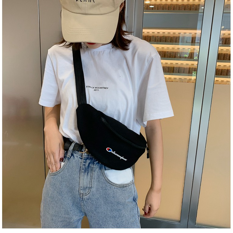 SẴN - Túi Bao Tử Champion Dành Cho Nam/Nữ - 3 Màu Đen/ Trắng/ Xanh