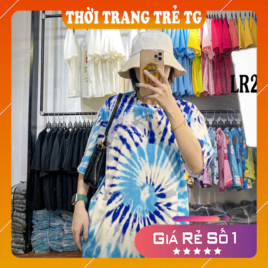 Áo thun loang màu 𝑭𝒓𝒆𝒆𝒔𝒉𝒊𝒑 Áo phông unisex LR29 vải cotton xượt poli co giãn thấm hút tốt, không xù lông
