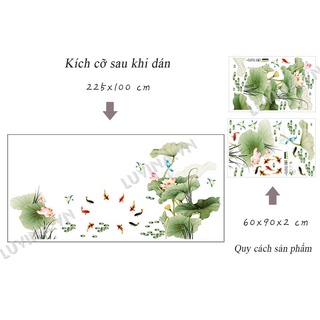 DECAL DÁN TƯỜNG ĐẦM SEN TO
