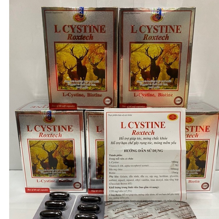 L cystine bổ sung dưỡng chất cho tóc, da hộp 60 viên