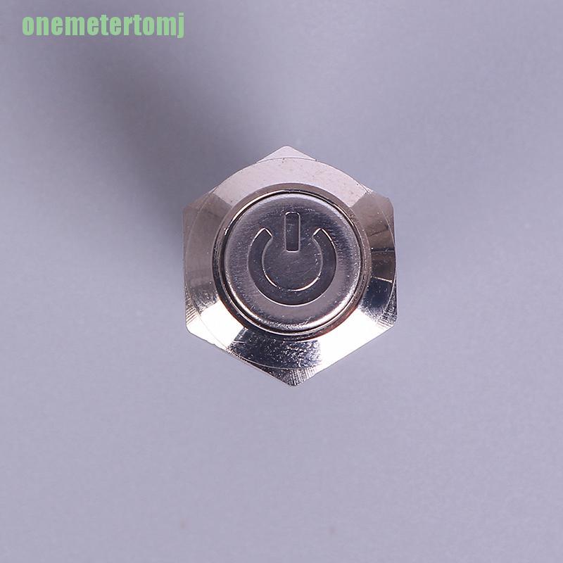 Nút bấm công tắc đèn led 12mm 12v màu đen chống nước chất lượng