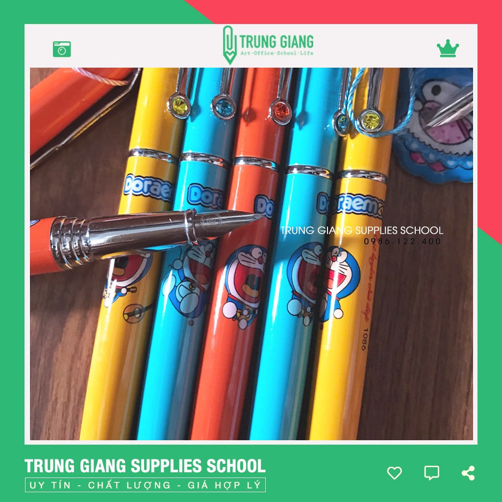 Bút Máy Học Sinh - Bút Luyện Chữ Đẹp Hình Doraemon Đẹp Mắt